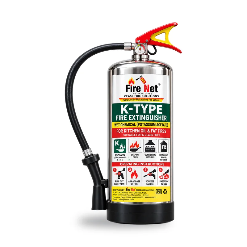 Kitchen Fire Extinguisher (K-Type, SS Body) – 2 L