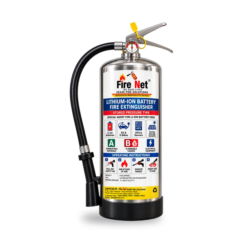 Lithium Battery Fire Extinguisher (SS Body) – 6 kg