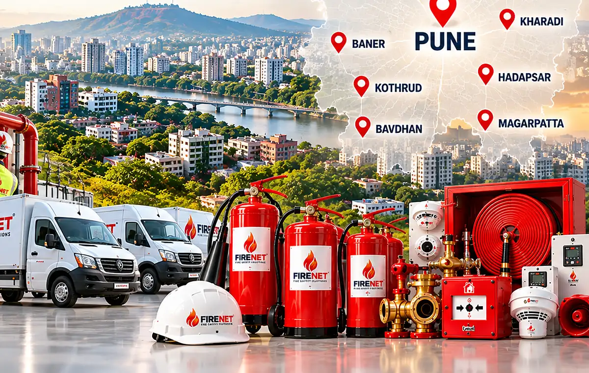 FIRENET service areas across Pune: Baner, Kothrud, Hadapsar, Kharadi, Bavdhan, Magarpatta