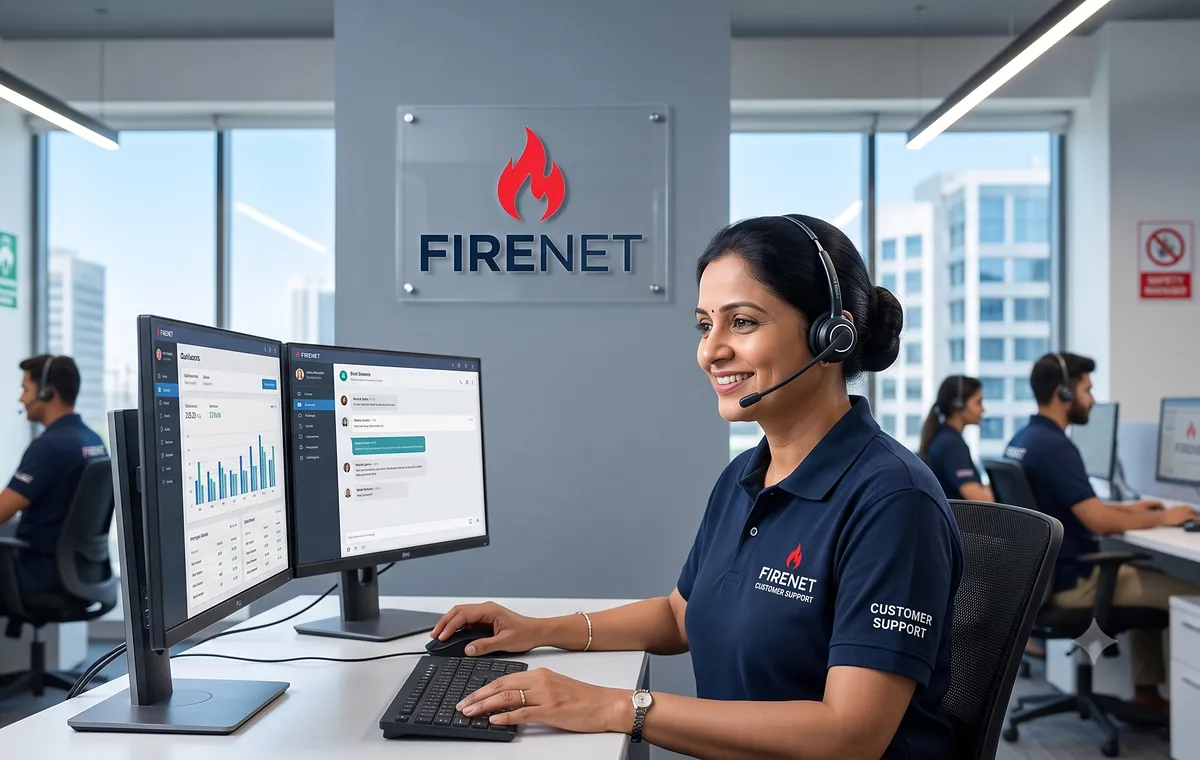 FIRENET customer support desk booking a service visit